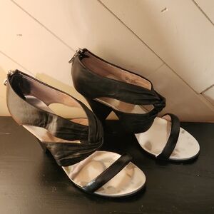 Michael Kors Black  Leather Women's Sandals Size 8 m